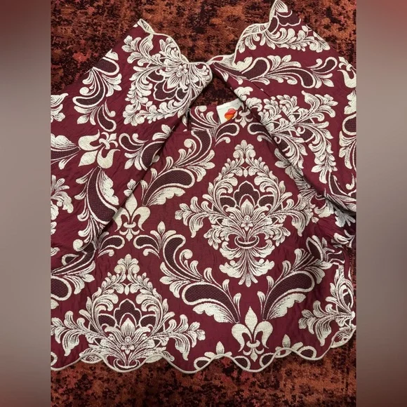 Farm Rio Bicolor Jacquard Waves Long Sleeve Top - Picture 9 of 9